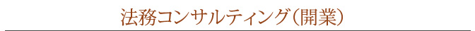 法務コンサルティング（開業）